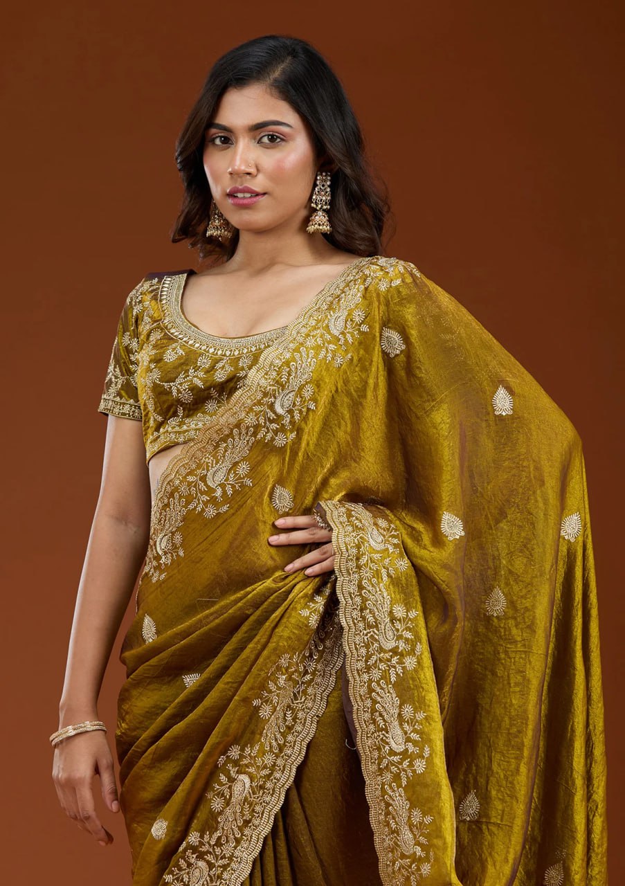 Heavy Fandy Satin Silk Saree