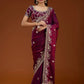 Heavy Fandy Satin Silk Saree