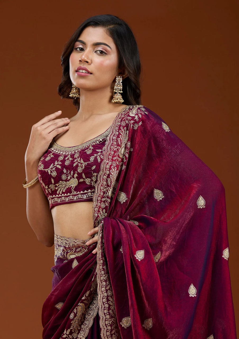 Heavy Fandy Satin Silk Saree