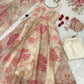 pure organza silk digital printed padded anarkali
