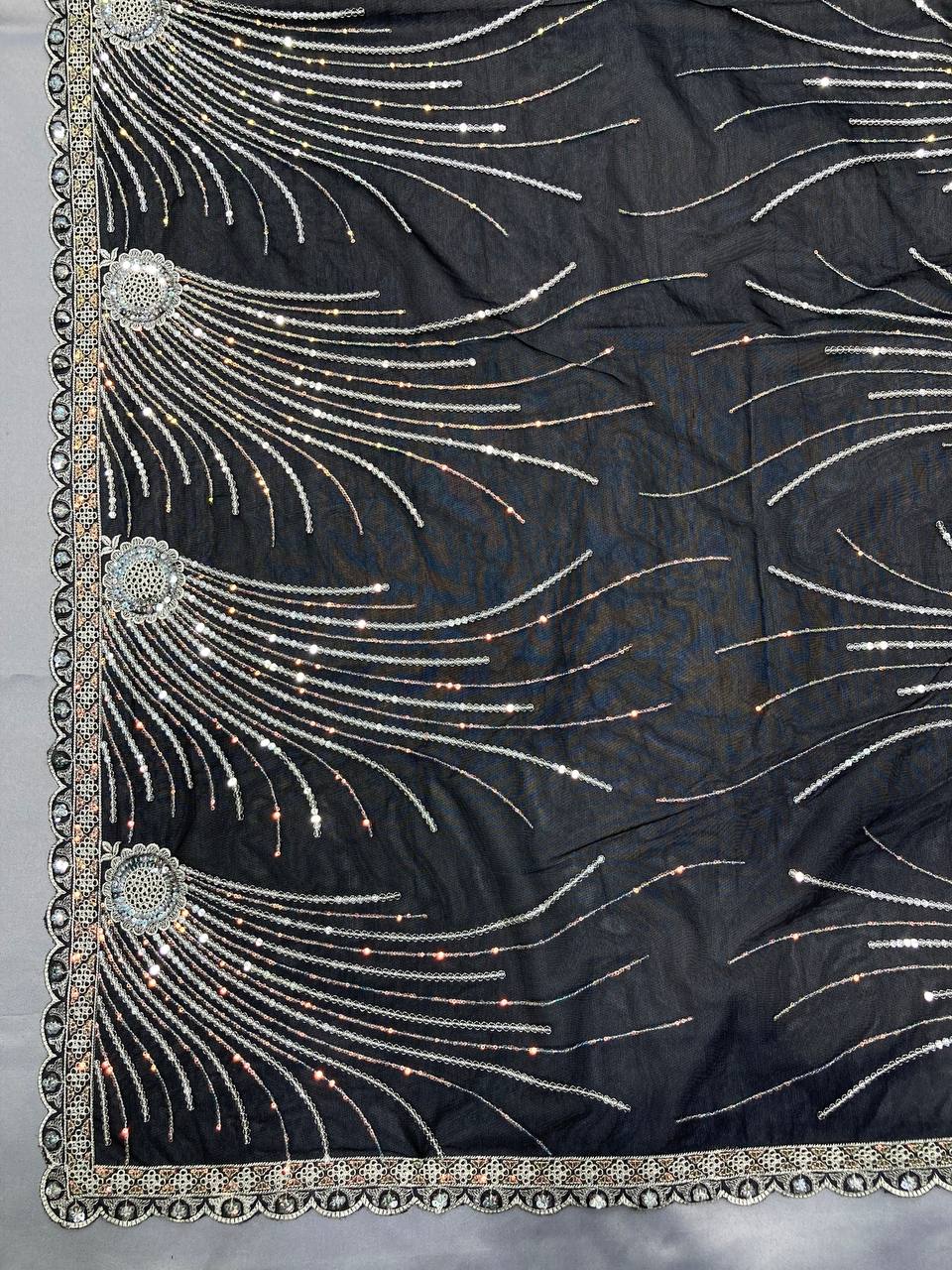 Party Wear Twill Net Saree