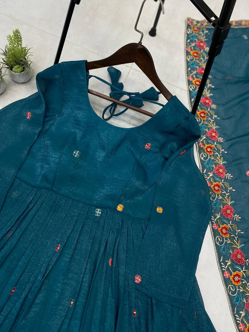 EXCLUSIVE 3 PIECE GOWN PLAZZO AND DUPATTA PAIR