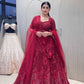 Sehen Sie umwerfend aus in diesem wunderschönen cremefarbenen Lehenga-Set