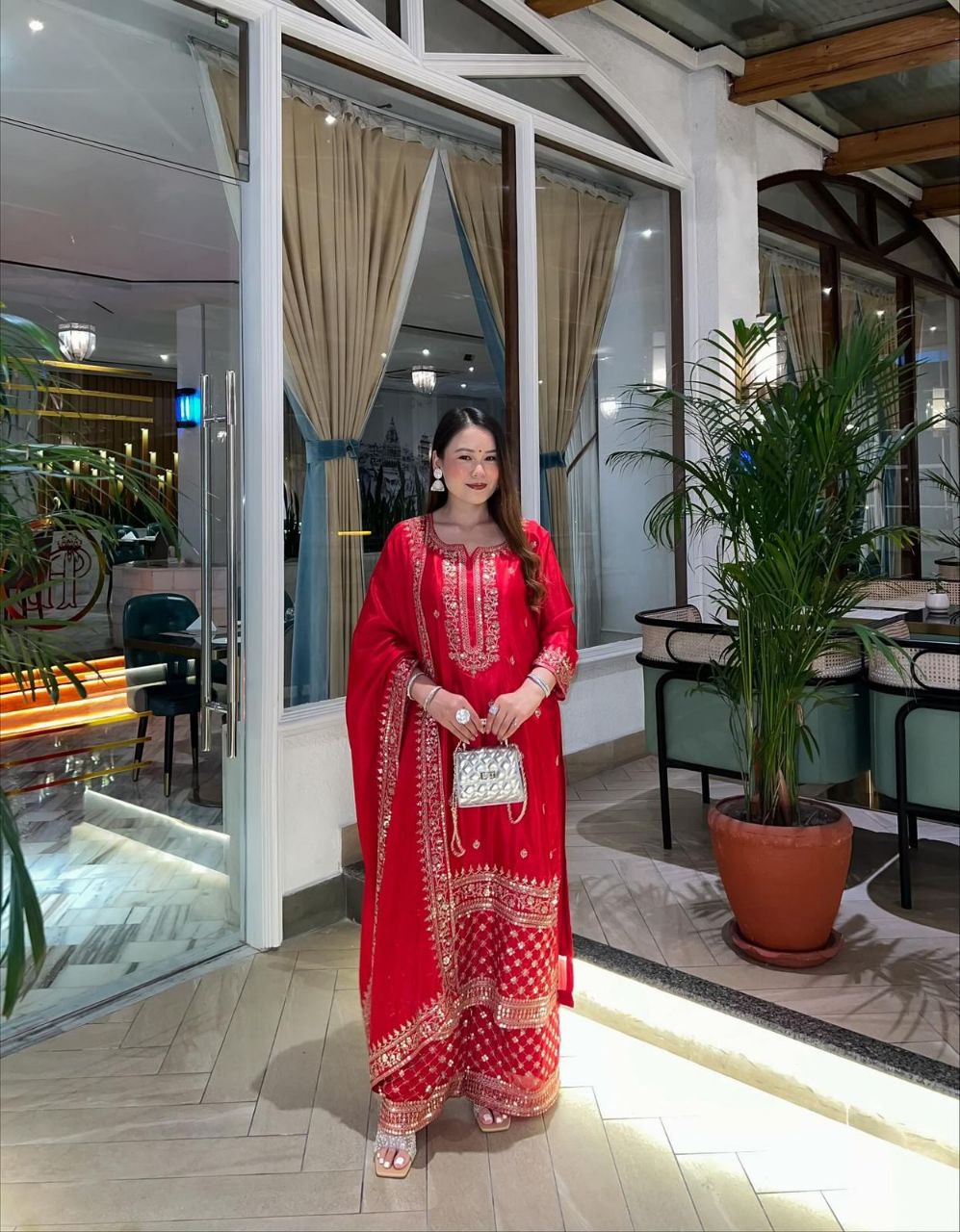 New Designer Party Sharara Suit & Dupatta Set