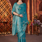 Fandy Satin Silk allover Beautiful Beads & Pipe Hand Work Saree