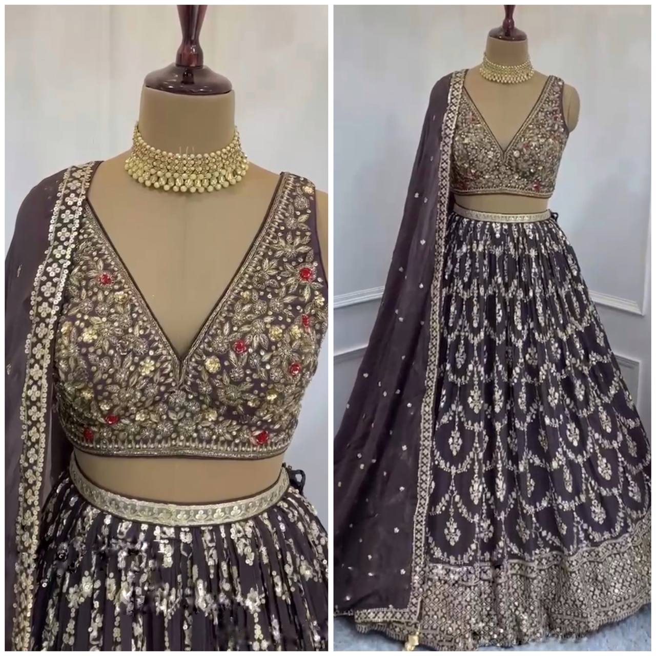 Launching Faux Georgette Lehenga Exceptional Quality with Can-Can and Canvas Layers