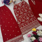 Kleid aus Georgette-Imitat mit üppiger Paillettenstickerei