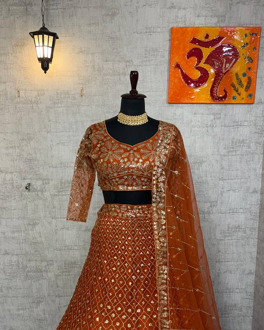 Launching 4 meter flared Butterfly Net Lehenga