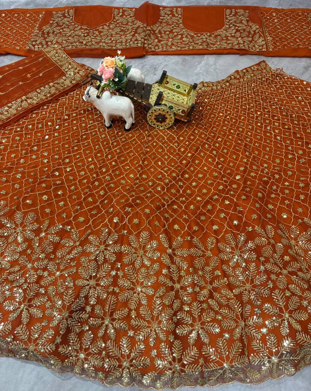 Launching 4 meter flared Butterfly Net Lehenga
