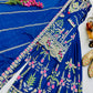 Kleid aus Georgette-Imitat mit üppiger Paillettenstickerei