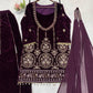 EXCLUSIVE 3 PIECE KALI PLAZZO PAIR WITH SEQUENCE EMBROIDERY WORK
