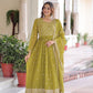Faux Georgette with Rich Sequins & Zari Embroidered work Gown