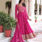 Faux Georgette with Rich Sequins & Zari Embroidered work Gown