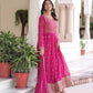 Faux Georgette with Rich Sequins & Zari Embroidered work Gown