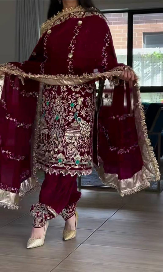 Launching New Designer Party Wear Look Top Dhoti Salwar