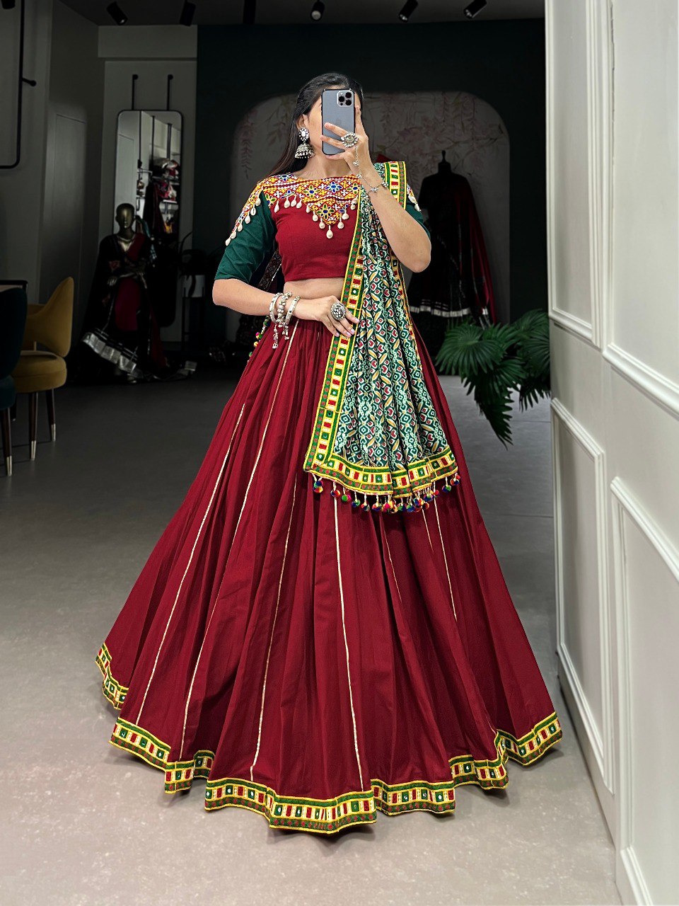 Unveil Navratri Elegance with Pure Cotton Lehenga and Blouse