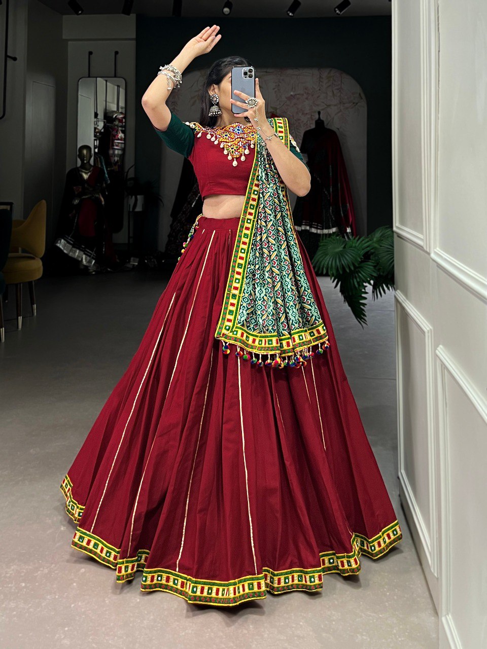 Unveil Navratri Elegance with Pure Cotton Lehenga and Blouse