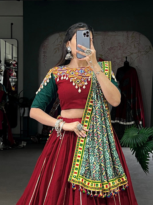 Unveil Navratri Elegance with Pure Cotton Lehenga and Blouse