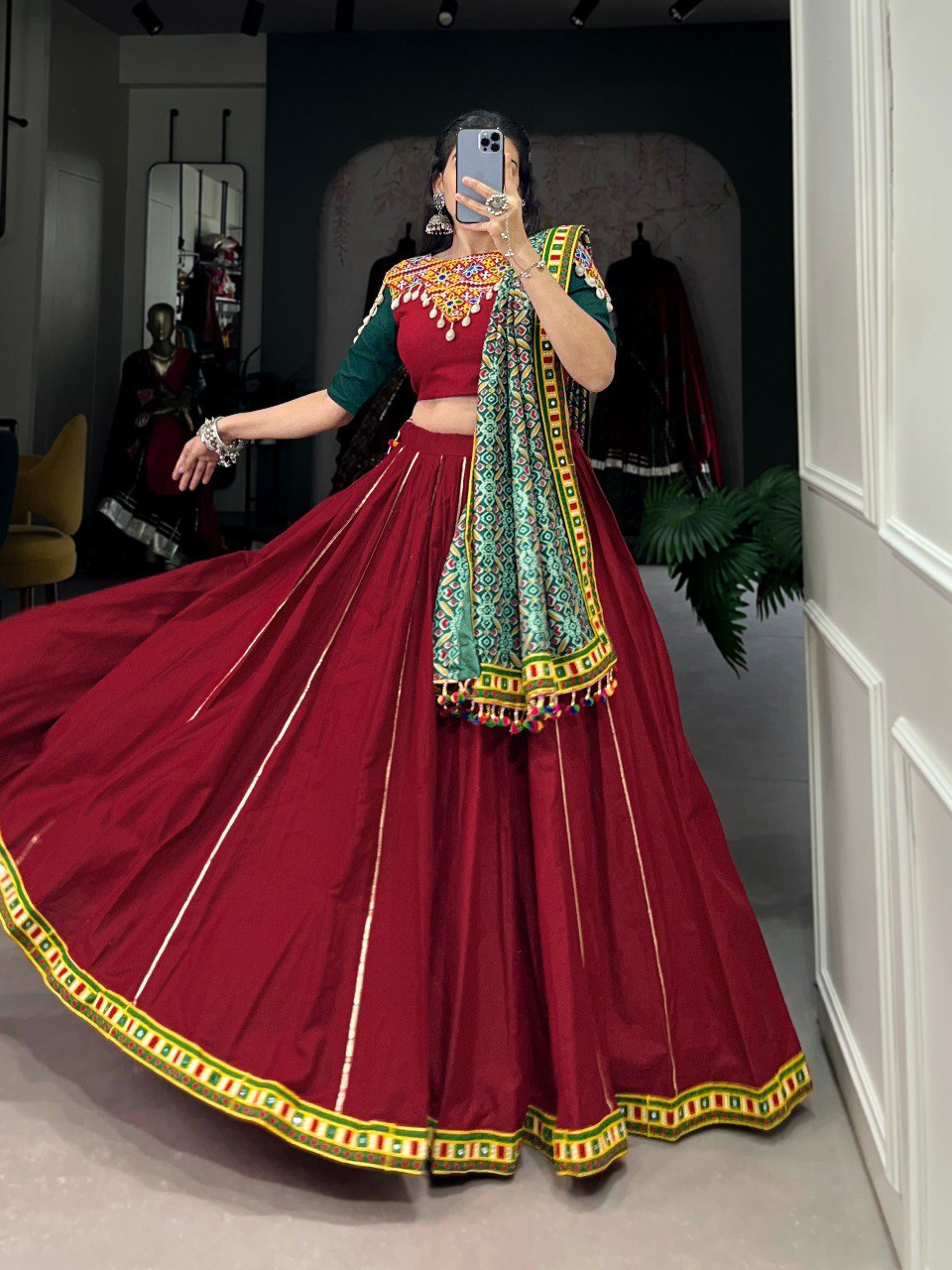 Unveil Navratri Elegance with Pure Cotton Lehenga and Blouse