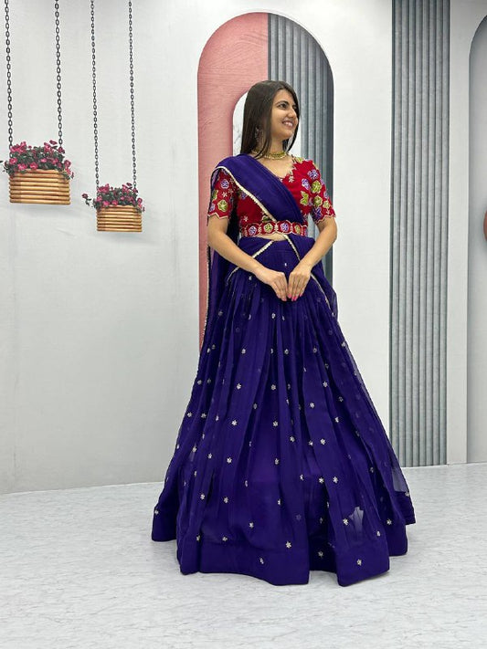 Fox Georgette Launching Festival Lehenga Choli