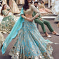 Sehen Sie umwerfend aus in diesem wunderschönen cremefarbenen Lehenga-Set