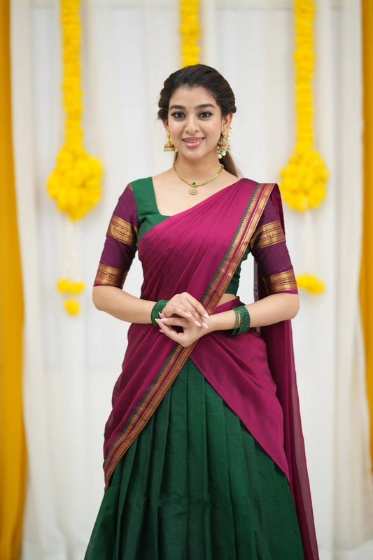 Kanjivaram Silk Zari Weaving Work Lehenga