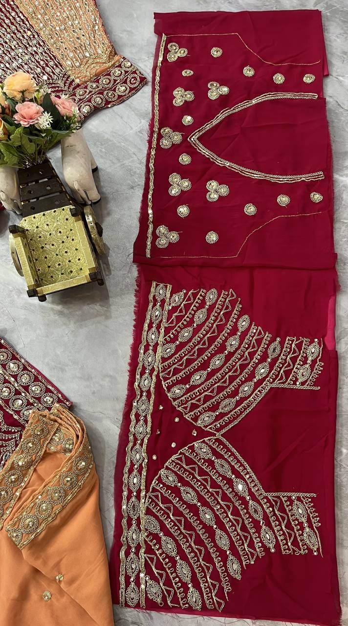 Feiern Sie den Charme der indischen Kultur mit diesem wunderschönen Lehenga-Set