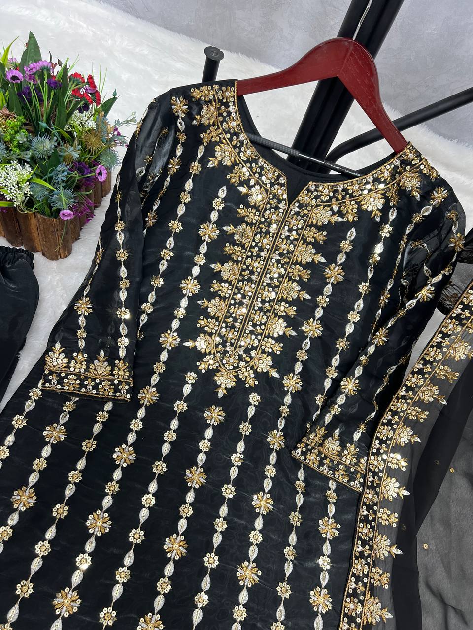 NEW TRADITIONAL COLLECTION 3 PIECE FANCY KURTI