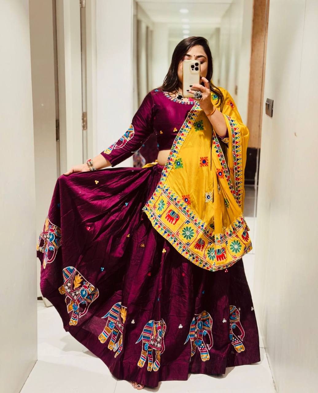 Pure Riyon Cotton Launching Navratri Special Lehenga Choli