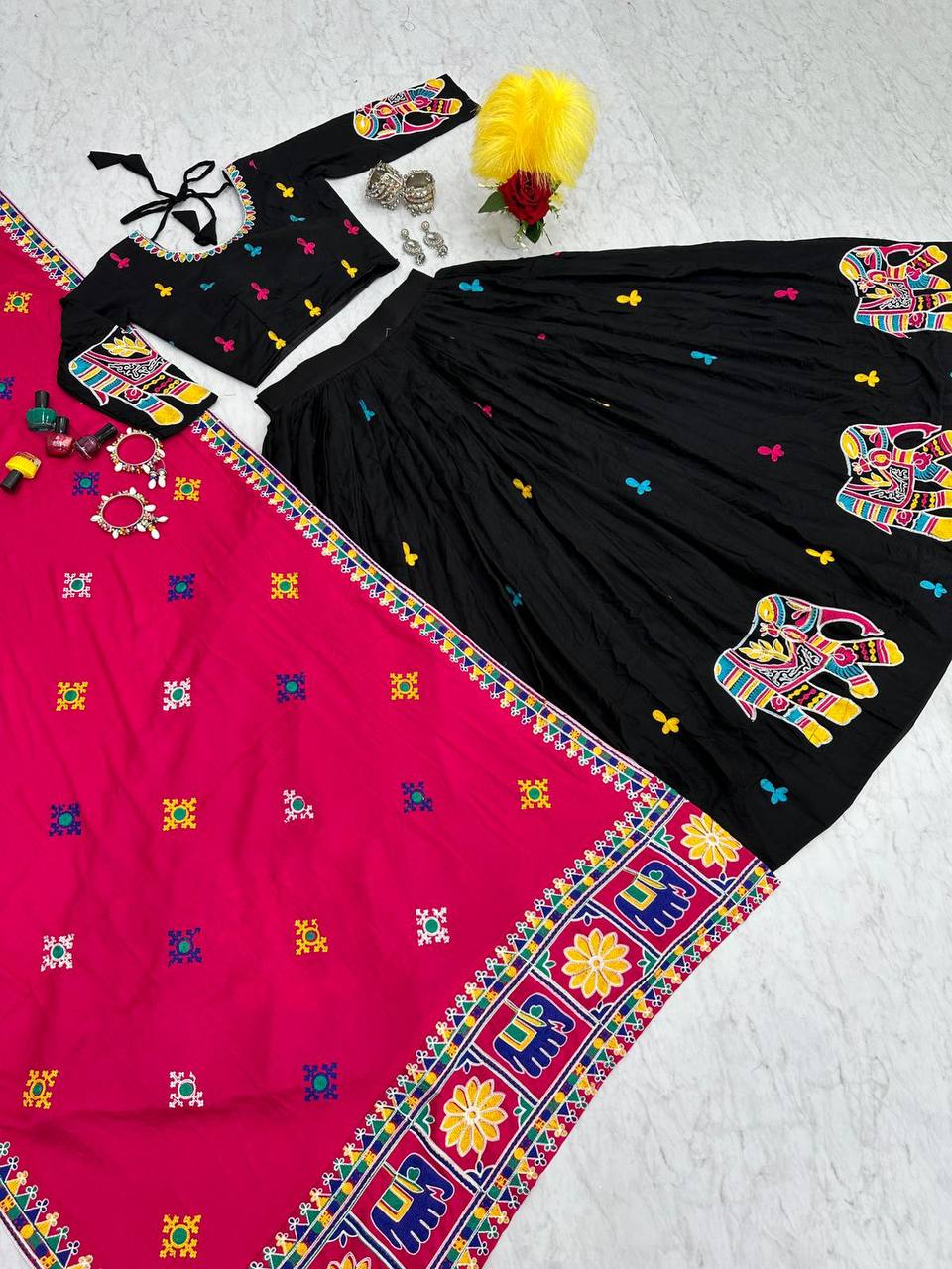 Pure Riyon Cotton Launching Navratri Special Lehenga Choli