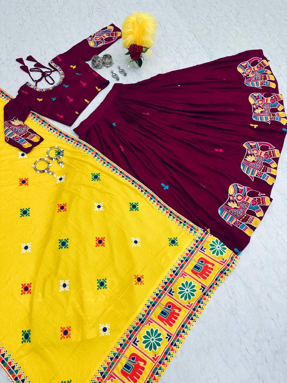 Pure Riyon Cotton Launching Navratri Special Lehenga Choli