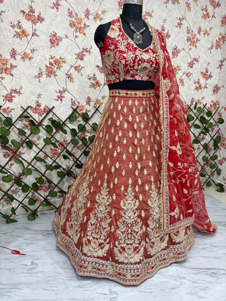 Premium Rolex Silk Embellished With Beautiful Embroidery Lehenga
