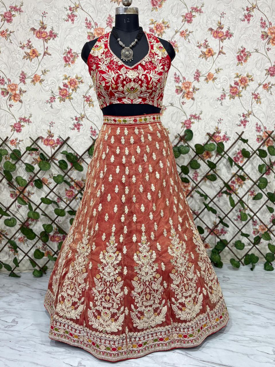 Premium Rolex Silk Embellished With Beautiful Embroidery Lehenga