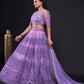 Net lehnga with thread zari & sequence work