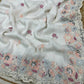 Soft Crunshy silk fabric with multi embroidered work Saree