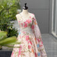 Pure organza blouse with handcrafted work lehenga