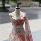 Pure organza blouse with handcrafted work lehenga