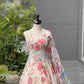 Pure organza blouse with handcrafted work lehenga