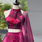 Pure Organza digital Print Jari work lehnga