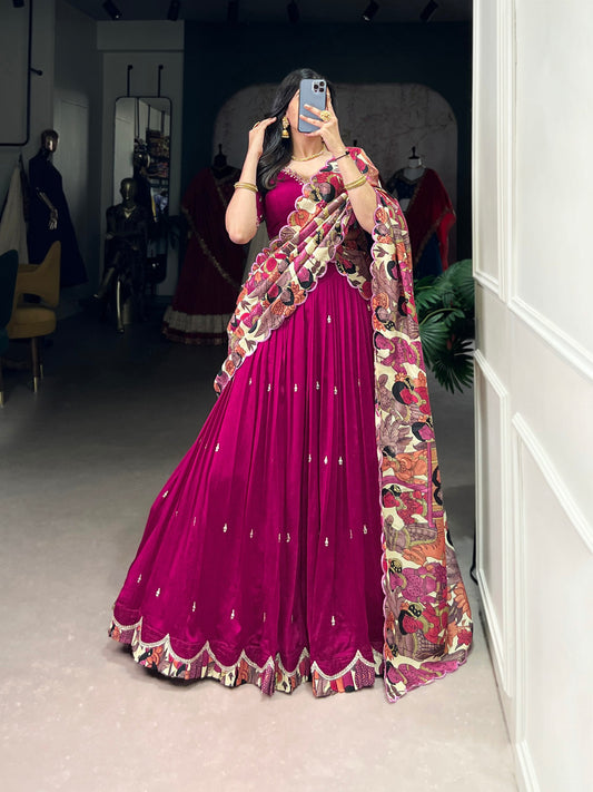 Célébrez le charme de la culture indienne avec ce magnifique ensemble lehenga