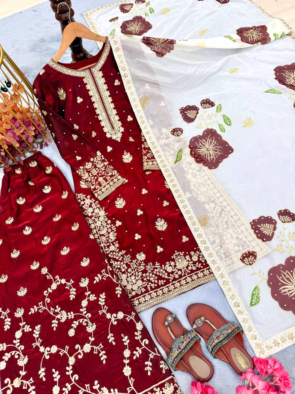 PREMIUM DESIGNER READYMADE TOP PLAZZO COLLECTIONS