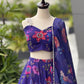 Sehen Sie umwerfend aus in diesem wunderschönen cremefarbenen Lehenga-Set