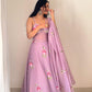 Pure Georgette Hand Painted lehnga