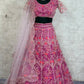 Premium Quality Butterfly Net Coding Embroidery Sequins Work Lehenga