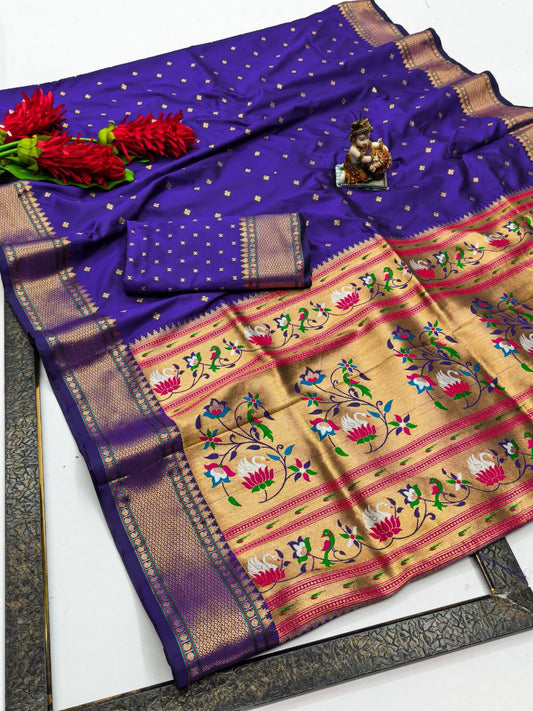 Banarasi Lichi Silk Paithani saree
