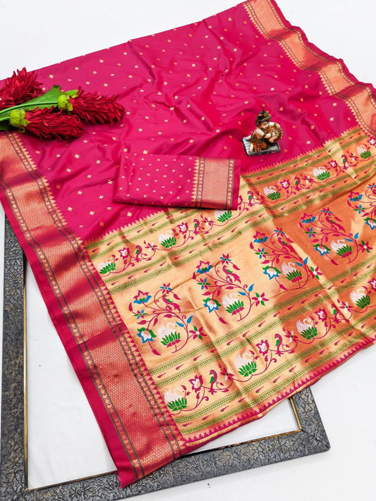 Banarasi Lichi Silk Paithani saree