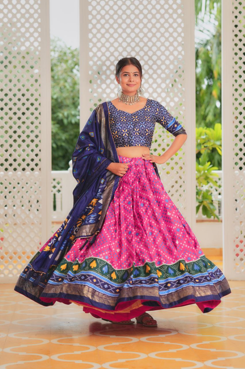 Heavy Minakari Print With Foil Print Work Lehenga Choli