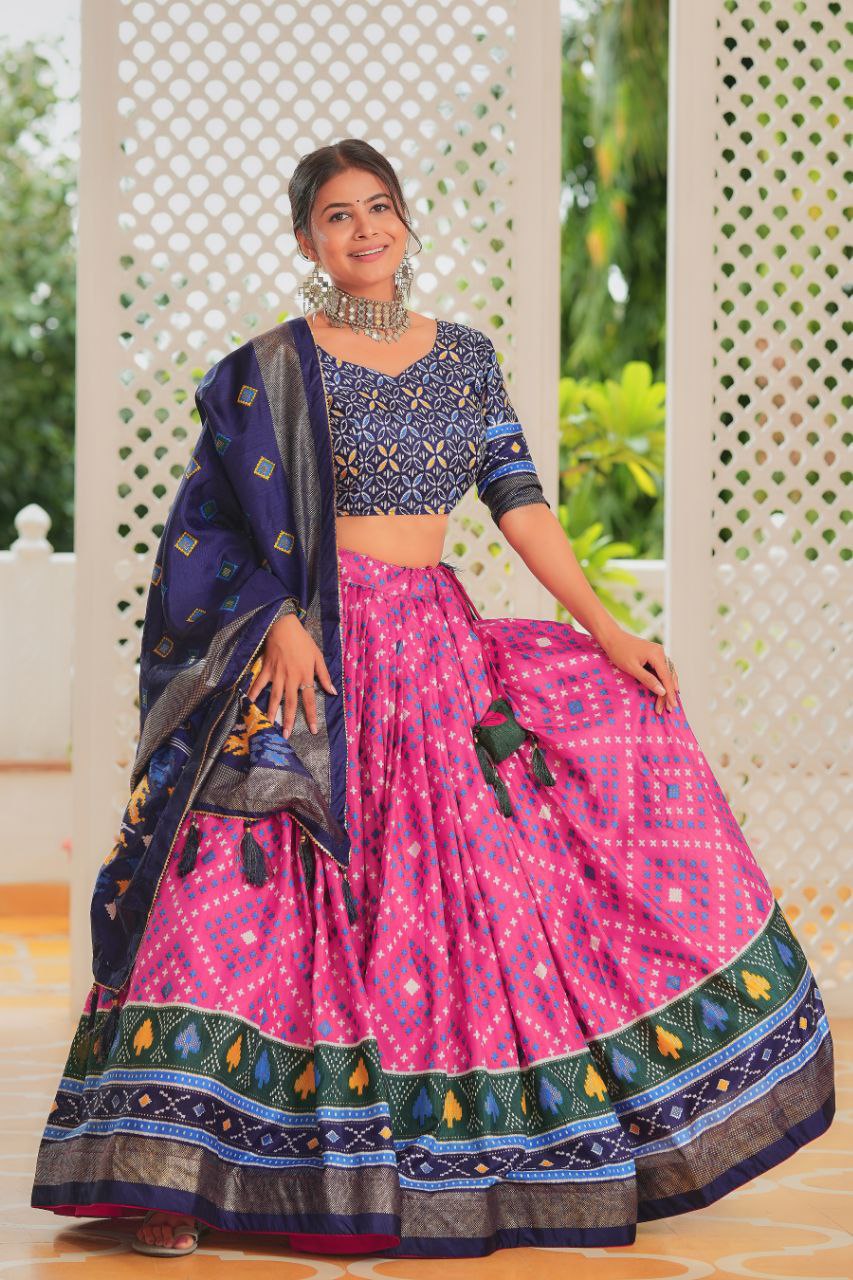 Heavy Minakari Print With Foil Print Work Lehenga Choli