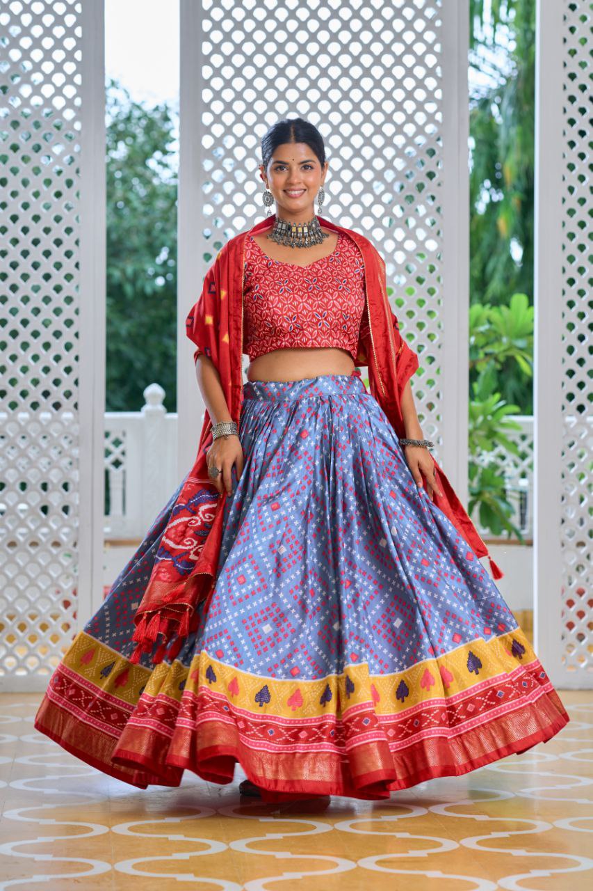 Heavy Minakari Print With Foil Print Work Lehenga Choli