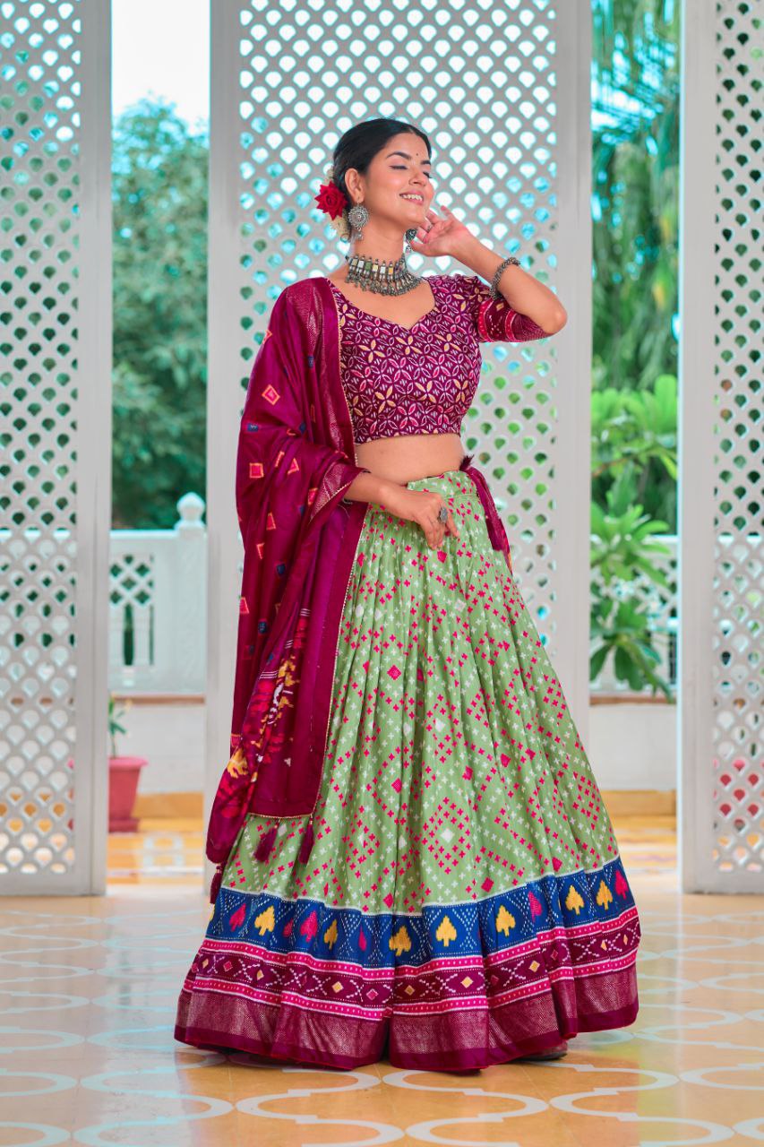 Heavy Minakari Print With Foil Print Work Lehenga Choli